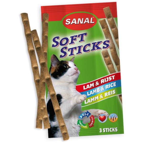 Sanal Soft Sticks Lamb & Rice 3 sticks 1Unid