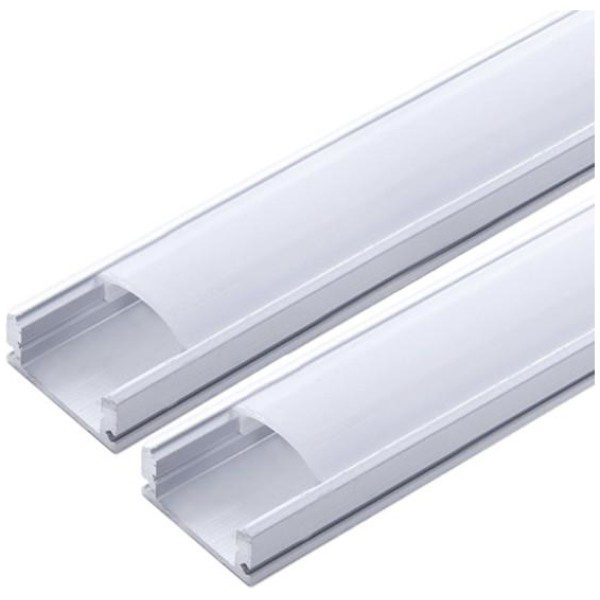 Perfil de Aluminio para LEDs Difusor Opal Tira 2M