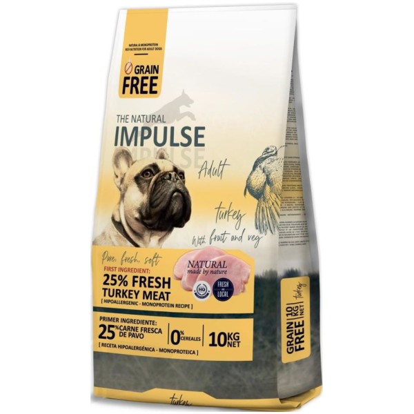 the Natural Impulse Dog Adult pavo GRAIN FREE 2 5k